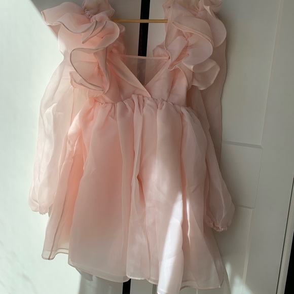 NWT RARE Color Selkie Sugarfrill Puff Dress in Baby Powder XS - Picture 6 of 9